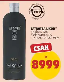 PENNY TatraTea likőr ajánlat