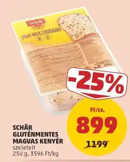 PENNY Schär Gluténmentes Magvas Kenyér ajánlat