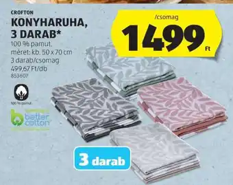 CROFTON Konyharuha, 3 darab