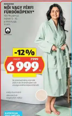 ALDI Női vagy férfi fürdőköpeny ajánlat