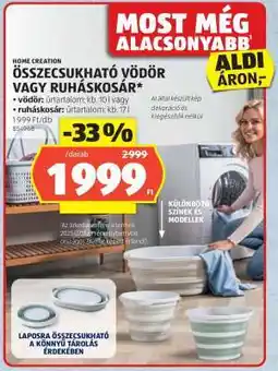 ALDI Összecsukható vödör vagy ruháskosár ajánlat