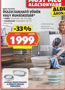 ALDI Összecsukható vödör vagy ruháskosár ajánlat