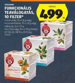 ALDI Teekanne Funkcionális Teaválogatás, 10 filter ajánlat