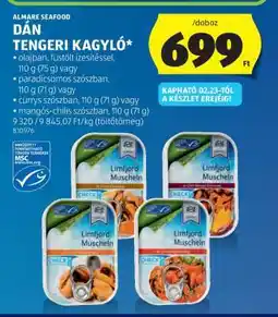 ALDI Almare Seafood Dán Tengeri Kagyló ajánlat