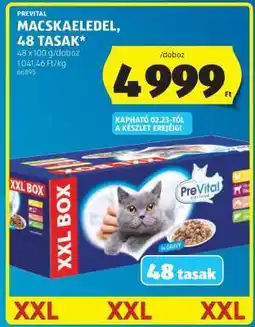 ALDI PREVITAL MACSKAELEDEL, 48 TASAK ajánlat