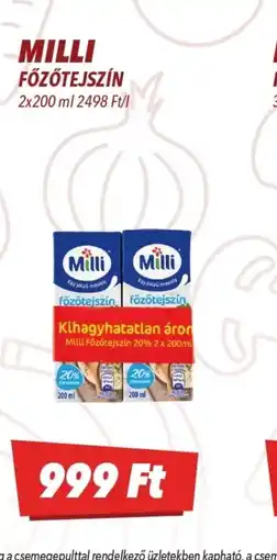 CBA MILLI FŐZŐTEJSZÍN ajánlat