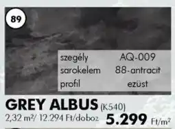 Diego Aqua Selection laminált padló Grey Albus ajánlat