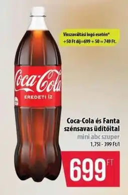 Coop Coca Cola és Fanta szénsavas üdítőital ajánlat