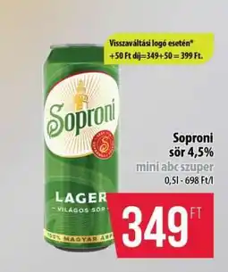 Coop Soproni sör 4,5% ajánlat