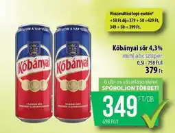 Coop Kőbányai sör 4,3% ajánlat