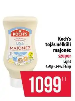 Coop Koch’s tojas nélküli majonéz ajánlat