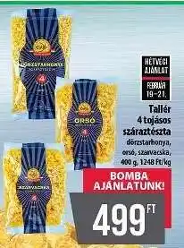 Coop Tallér 4 tojásos száraztészta ajánlat