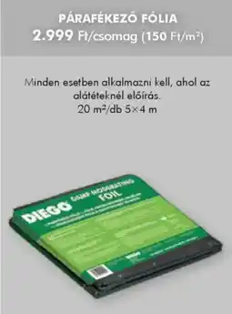 Diego Párafékező fólia ajánlat