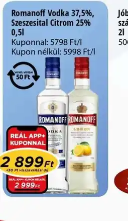 Real Romanoff Vodka ajánlat