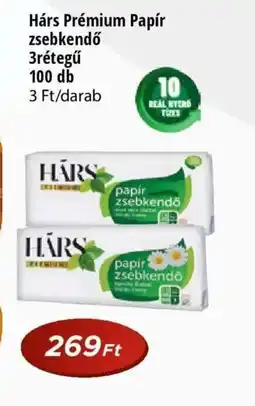 Real Hárs Prémium Papír zsebkendő ajánlat