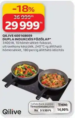 Auchan QILIVE 600168609 DUPLA INDUKCIÓS FŐZŐLAP ajánlat