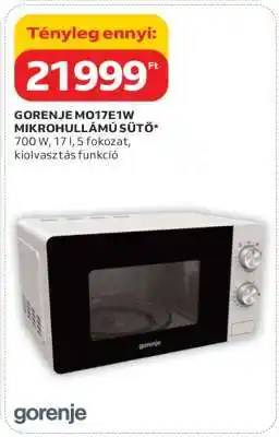 Gorenje MO17E1W Mikrohullámú Sütő