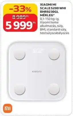 Auchan XIAOMI MI SCALE S200 WHI BHR9230GL MÉRLEG ajánlat