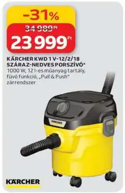 Auchan KÄRCHER KWD 1 V-12/2/18 Száraz-Nedves Porszívó ajánlat