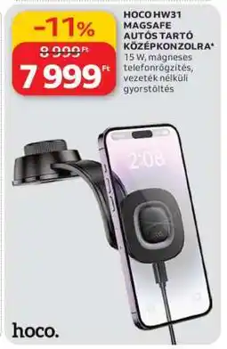 Auchan HOCO HW31 MAGSAFE AUTÓS TARTÓ KÖZÉPKONZOLRA ajánlat