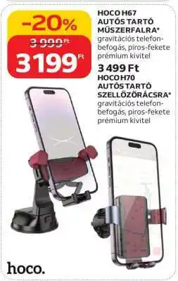 Auchan HOCO H67 AUTÓS TARTÓ MŰSZERFALRA ajánlat