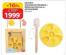 Auchan HÚSVÉTI SZILIKON SÜTŐFORMA + MŰANYAG SPATULA + SÜTIKISZÚRÓ ajánlat