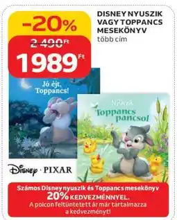Auchan DISNEY NYUSZIK VAGY TOPPANCS MESEKÖNYV ajánlat