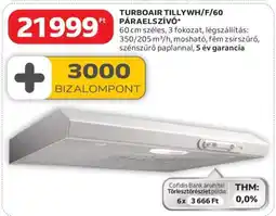 Auchan TURBOAIR TILLYWH/F/60 PÁRAELSZÍVÓ ajánlat