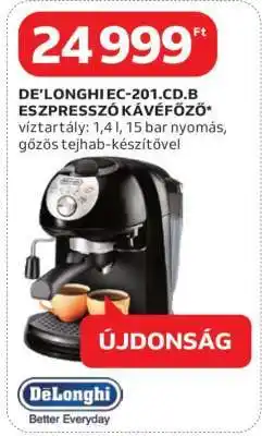 Auchan DE’LONGHI EC-201.CD.B ESZPRESSZÓ KÁVÉFŐZŐ ajánlat