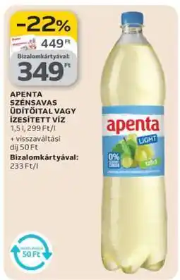 Auchan Apenta Szénsavas Üdítőital vagy Ízesített Víz ajánlat