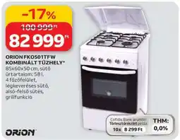 Auchan ORION FKO501TFW KOMBINÁLT TŰZHELY ajánlat