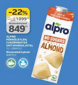 Auchan ALPRO PÖRKÖLETLEN, CUKORMENTES UHT MANDULAITAL ajánlat
