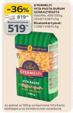 Auchan Gyermelyi Vita Pasta durum száraztészta ajánlat