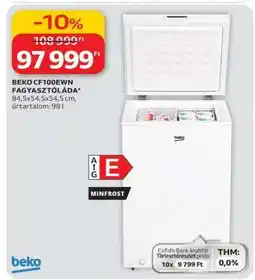 Auchan BEKO CF100EWN FAGYASZTÓLÁDA ajánlat