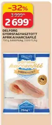 Auchan Delforg gyorsfagyasztott afrikai harcsafilé ajánlat