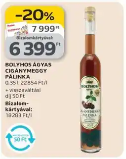 Auchan BOLYHOS ÁGYAS CIGÁNYMEGGY PÁLINKA ajánlat