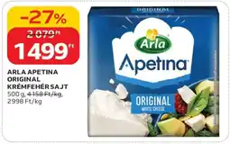 Auchan ARLA APETINA ORIGINAL KRÉMFEHÉR SAJT ajánlat