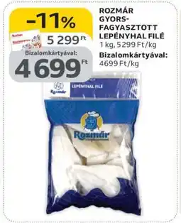 Auchan ROZMÁR GYORSFAGYASZTOTT LEPÉNYHAL FILÉ ajánlat