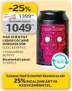 Auchan Mad Scientist Liquid Cocaine Dobozos Sör ajánlat
