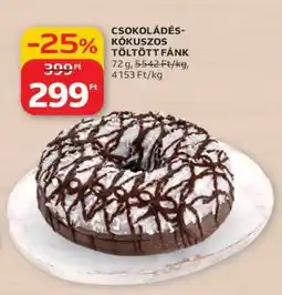 Auchan Csokoládés-Kókuszos Töltött Fánk ajánlat