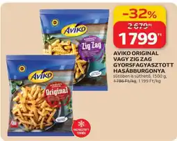 Auchan AVIKO ORIGINAL VAGY ZIG ZAG GYORSFAGYASZTOTT HASÁBBURGONYA ajánlat