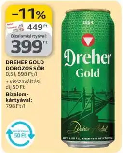 Auchan Dreher Gold Dobozos Sör ajánlat