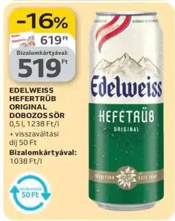 Auchan EDELWEISS HEFETRÜB ORIGINAL DOBOZOS SÖR ajánlat