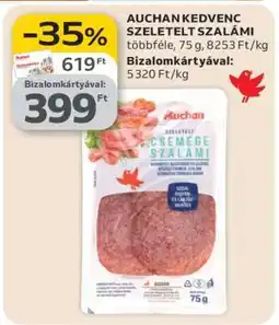 Auchan Auchan Kedvenc Szeletelt Szalámi ajánlat