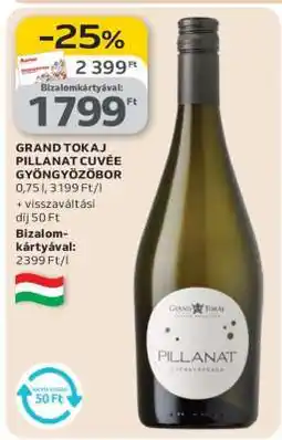 Auchan GRAND TOKAJ PILLANAT CUVÉE GYÖNGYÖZŐBOR ajánlat
