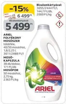 Auchan ARIEL Folyékony mosószer ajánlat