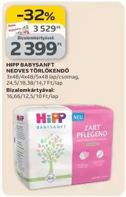 Auchan HIPP BABYSANFT NEDVES TÖRLŐKENDŐ ajánlat