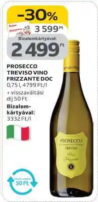 Auchan PROSECCO TREVISO VINO FRIZZANTE DOC ajánlat