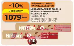 Auchan NESCAFÉ Farmers Origins Nespresso kompatibilis kávékapszula ajánlat