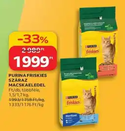 Auchan PURINA FRISKIES SZÁRAZ MACSKAELEDEL ajánlat